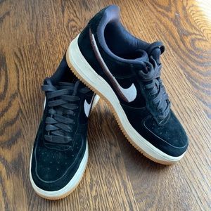 Nike Air Force 1 black suede